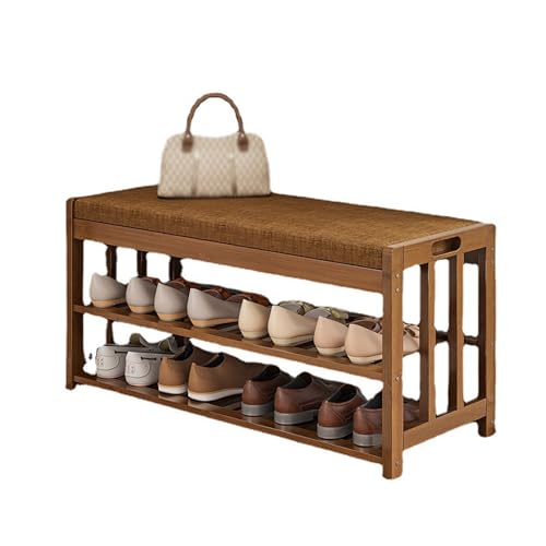 Banc de rangement pour chaussures d'entrée idéal pour optimiser les petits espaces