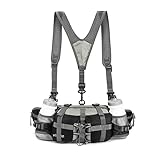 Bp Vision Outdoor Fanny Pack Hiking Camping Biking Waterproof Waist Pack 2 Water Bottle Holder Sports Bag for Women and Men Black