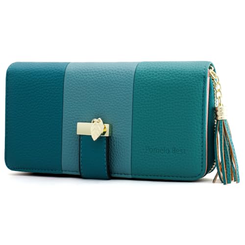 Image of Pomelo Best Wallet for Women Bifold RFID Blocking Multi Card Holder | Large Capacity, 12 Card Slots, Id Window, 3 Compartment, 2 Bill Hoder, Phone Pockets, Zipper Coin Pocket, Soft Leather