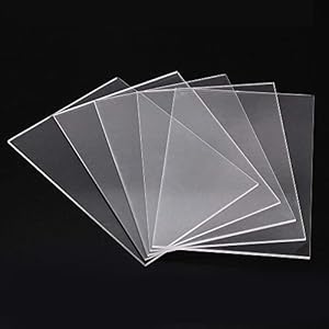 10 stuks 5 x 7 in transparante acrylplaten – 0,04 inch dikte helder plexiglas vierkante paneelplaten met beschermende…