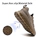 DLWKIPV Men's Shoes Running Road Walking Sneakers Sports Athletic Workout Gym Shoes Casual Comfortable Breathable Fashion Khaki US 9.5