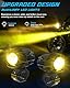 CO LIGHT 2 Stück Motorrad LED Nebelscheinwerfer 60W Bernstein/Gelb Weiß Zweifarbige Zusatzscheinwerfer Offroad Arbeitsscheinwerfer Mit Kabelbaum, kompatibel mit Motorrad Auto SUV LKW ATV