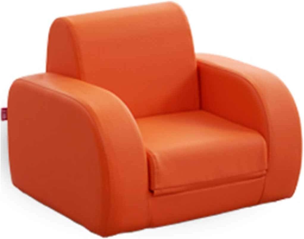 Couch Small Sofa Seats in The Bedrooms for Boys and Girls Nursery Three-Purpose Backrest Armchair Suitable for Under 4 Years Old Load-Bearing 50kg (Color : Verde Size: 404550cm) (Orange 40*45*50cm)