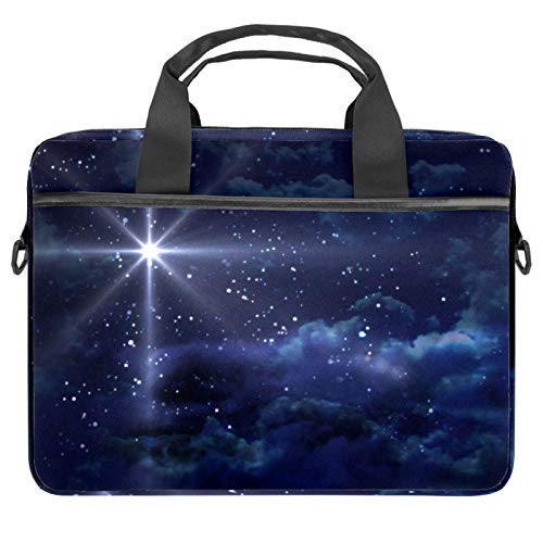 Bolso bandolera para portátil de 13 a 14 pulgadas con diseño de cielo estrellado espacial