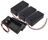 abcGoodefg 4 Pack 9V Battery Holder With ON/OFF Switch Leads Wire Cover, 9V Plastic Battery Storage Case Box