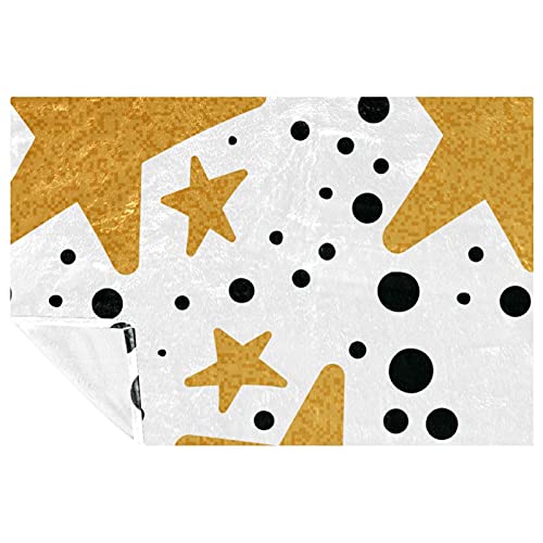 Plaid couverture de Noël dorée 150x100 chaude et confortable pour camping et lit - 2