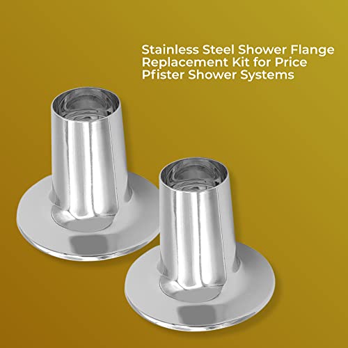 Complete Shower Repair Replacement Kit For Hot And Cold Shower Systems, 2 Hot And Cold Valves, For Remodeling Verve Handles, Easy Installation, Durable Construction, Polished Chrome #TOP4