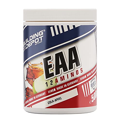 Bodybuilding Depot - EAA Pulver 500g - Cola-Apfel | vegane Rezeptur | enthält alle wichtigen Aminosäuren | EAAs in hoher Konzentration