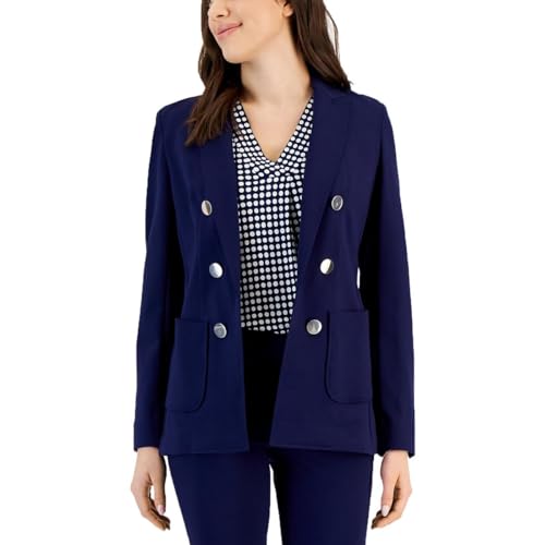 Anne Klein Womens Double Breasted Office Pea Coat