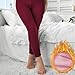 Fleece Lined Leggings Women Y2k Casual High Waist Cashmere Thermal Leggings Stretchy Fashion Winter Running Workout Baggy Pants Thick Warm Comfy Soft Athletic Thick Sweatpants for Women Wine XL