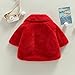 Covvoliy Toddler Baby Girl Winter Fur Coat Jacket Warm Cardigan Cloak Snowsuit Outerwear Clothes (Red, 6-12 Months)