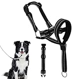 Halti für große Hunde, Antizuggeschirr für Hunde, Anti Zieh Geschirr für Hunde, Maulkorb Hundehalfter Verstellbar, Sicherheitsausrüstung für Hundetraining, Verstellbares Design für Komfort