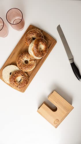Wood Bagel Slicer Holder, Original Wooden Bagel Slicer For Small And Large Bagels, Bagel Cutter Slicer By Ovahive #TOP7