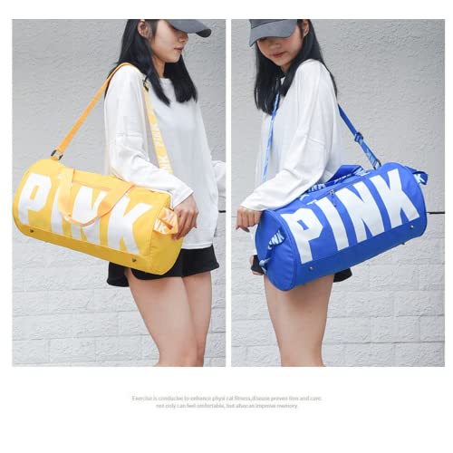 Cute Pink Printing Gym Bag for Women Sports Tote Travel Bags Carry On for Weekender Travel Tennis Baseball Yoga School3