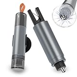 HOAMZ 2 Stück Gurtschneider Notfallhammer Auto，2 In 1 Gurtschneider Notfallhammer，Nothammer mit Testglas，Multifunktional Tragbarer Aufgerüstet Emergency Rescue Tool，für Auto und Busse