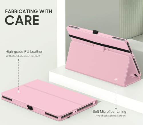 Image of MoKo Case Fits All-New HD 10 & 10 Plus Tablet (13th /11th Generation, 2023 /2021 Release) 10.1 inch - Slim Folding Stand Cover with Auto Wake /Sleep, Pink