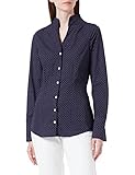 Seidensticker Damen Bluse - Fashion Bluse - Regular Fit - tailliert - Stretch - Hemd Blusen Kragen - Bügelleicht - Langarm,Blau,40