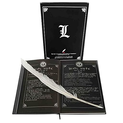 CoolChange Cuaderno de la muerte de Light Yagami para los fans de Death Note | Con pluma de ave | Ya disponible en tu tienda friki favorita! En mundofriki.es!