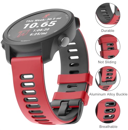 Image of Zitel Compatible with Fossil 22mm Band for Gen 6 44mm, Gen 5 Carlyle, Garrett, Julianna, Gen 5E 44mm, Gen 4, Grant Chronograph, Q Grant Silicone Sports Strap