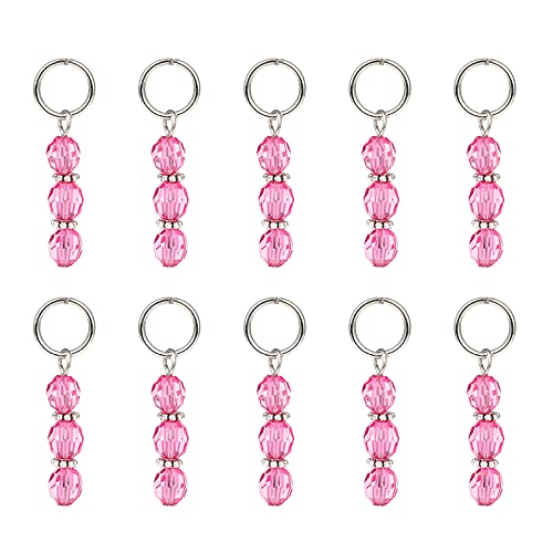 Dried Flower (Serie 1 Maschenmarkierer Stricken - (Runde Harzperlen) Maschenmarkierer Perlen Strickwerkzeuge Anhänger Motivperlen Stricken Anhänger DIY Handgemachtes Nähwerkzeug Nadel 10 Stücke Cover