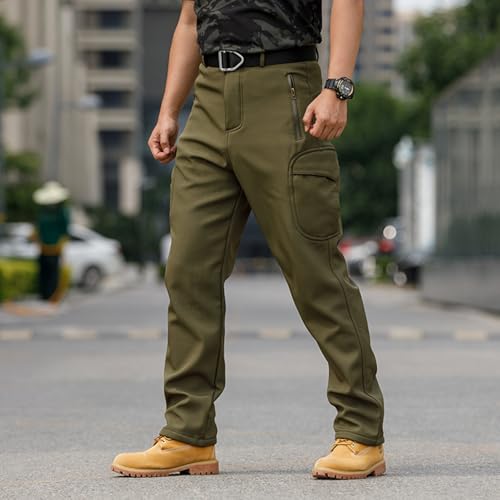 Men's Casual Pants Outdoor Loose Fit Comfortable Softshell Work Pants for Hiking Travel and Daily Wear3