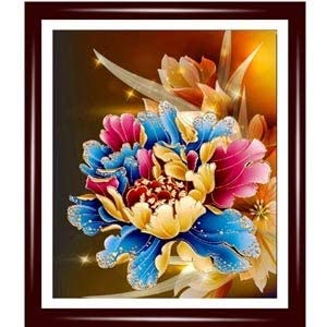 WorldCare® Naiyue 5D DIY Gift Painting Cross Stitch Beautiful Flowers Rose Picture Decor Embroidery Needlework Mosaic: Ls-9621, 30 * 40Cm