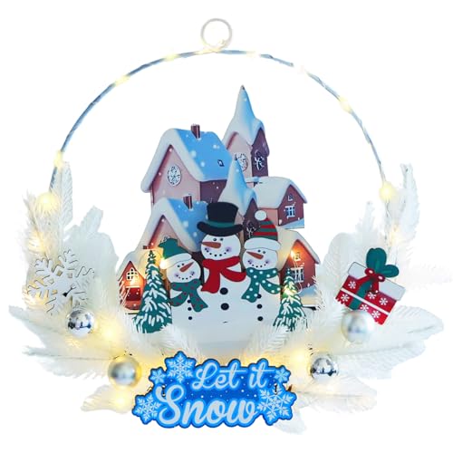 YZYVIOW Christmas Rustic Wreath for Front Door,...