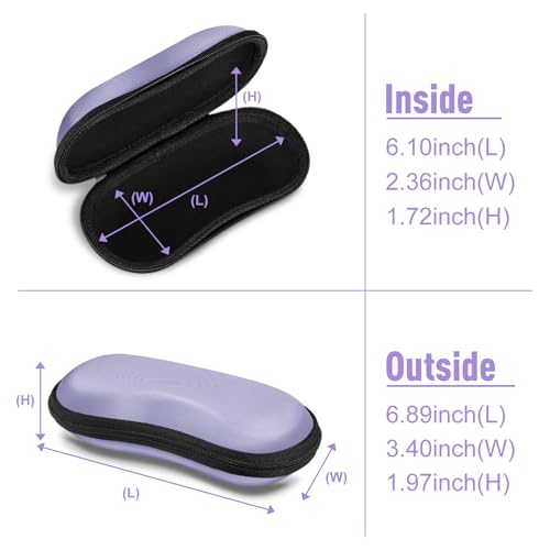 Image of FINTIE Sunglasses Case, Hard EVA Shell Shockproof Sport Glasses Case with Metal Carabiner Travel Zipper Eyeglasses Holder