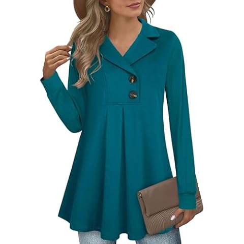 GUUKA Ladies Long Sleeve V Neck Tunic Cover