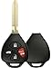 KeylessOption Key Fob Case for 2005 2006 2007 2008 2009 2010 2011 2012 2013 2014 2015 2016 2017 2018 2019 Toyota Scion Subaru Remote Shell, 4-Button HYQ12BBY GQ4-29T, No Programming Necessary