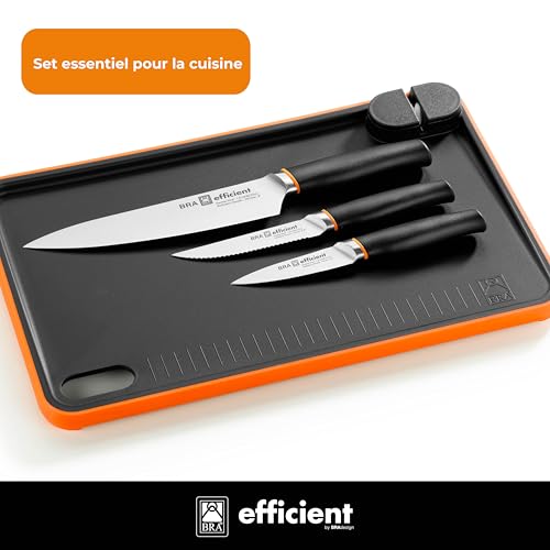 Planche et 3 couteaux Efficient coffret pour cuisiner de bons repas en famille - 4