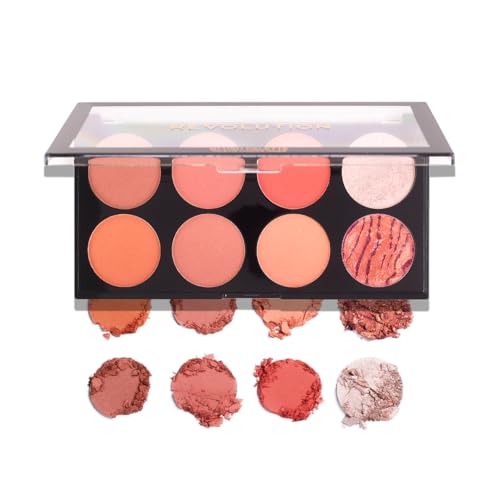Makeup Revolution Ultra Blush Palette Hot Spice Paleta 8 różów do policzków 13g