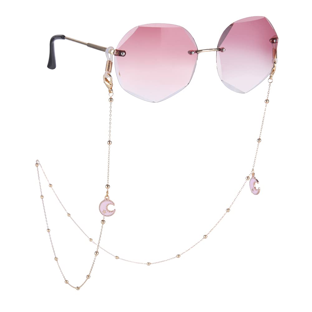 LIKGREAT Cadena de Gafas para Mujer Cadenas de Eslabones de Mascarilla Soporte de Correa para Gafas de Sol Chapado en Oro