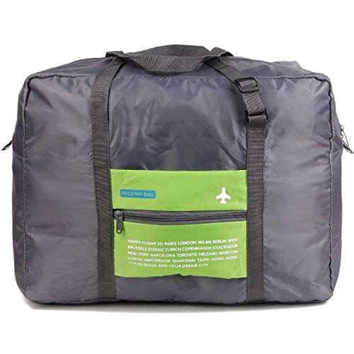 Image of KPS Travel Foldable Nylon Duffle Tote Bag Portable Waterproof Handbag Folding Sport Weekend Shopping Luggage Bag Gym Sports Bag