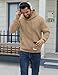 COOFANDY Mens Long Sleeve Fashion Hoodie Casual Long Sleeve Hoodies Pullover Cotton Thermal Hooded Sweatshirt with Kanga Pocket Khaki