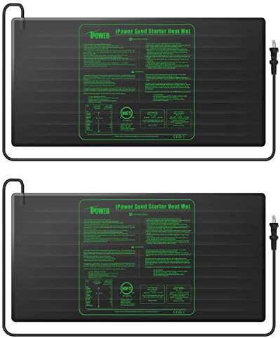 Large propagation heat mat that will change your gardening game 7 iPower 48" x 20" Waterproof Durable Seedling Heat Mat Warm Hydroponic Plant for Indoor Gardening Germination Starting, 2 Pack