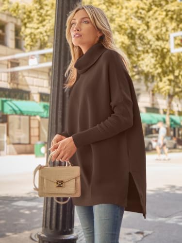 Image of LILLUSORY Womens Turtleneck Oversized Sweaters 2026 Fall Fashion Outfits