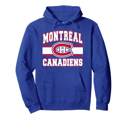 Montreal Canadiens Stripe Royal Officially Licensed Pullover Hoodie