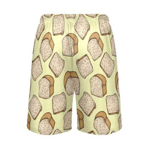 Pajama Shorts for Men Toast Summer Pajama Pants with Pocket Pjs Bottoms Sleep Shorts2