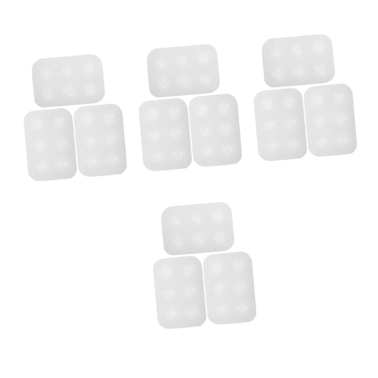 VILLCASE 4 Ensembles Palette De Couleurs en Silicone Plateaux Aquarelle Palette De Peinture Palette De Pigments Palette De Bricolage Palette Aquarelle Vide Palettes D'aquarelle 3 Pièces * 4