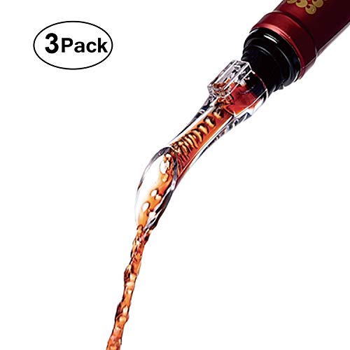 Wine Aerator Pourer 3-pack, Premium Aerating Decanter Spout - Wine Aerator and Pourer