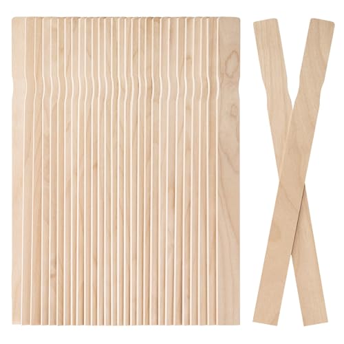 WISYOK 30 Pack 12 Inch Paint Stir Sticks - Wooden Paint Sticks for Mixing Large Popsicle Sticks for Crafts Paint Stirrers for Epoxy Resin Garden Markers
