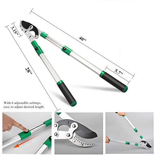 Glorousamc Sk5 High-Performance Compound Action Anvil Lopper,Chops Thick Branches With Ease,2 Inch Cutting Capacity,28Inch-40Inch Telescoping Lopper, Tree Trimmer With Sturdy&Comfortable Handle(A） #TOP1