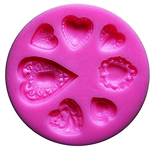 Stampo in silicone cuore rosa. Stampo in silicone per fusione di cera di rosa. Stampo in silicone a forma di cuore - Italia