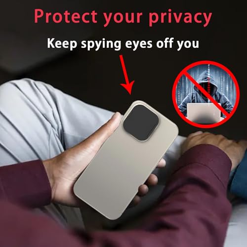 EYSOFT Privacy Cover Compatible for iPhone 16 Pro/16 Pro Max with Front Camera Cover,Protect Privacy and Security,Open/Close Face Recogition Anti-Spy Camera Cover, Easy-Adhesive Design-2Pack Black by EYSOFT - Image 5