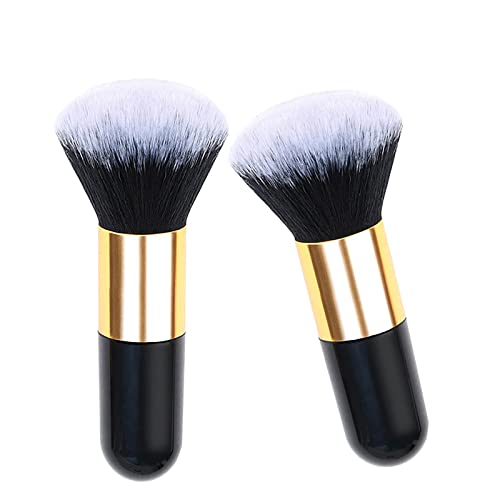 2pcs Powder Makeup Brush Set Non-Slip Large Flat Kabuki Brush Practical Facial Makeup Tools for Blending Foundation Blush