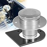 17-2530 Billet Aluminum Remote Fuel Tank Filler Neck, Gas Cap and Weld-On Steel Bracket, fits 2-inch Filler Hose, Remote Fuel Cell Filler - Straight Neck