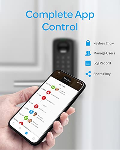 Ultraloq Lever, Heavy Duty Smart Lock 5-In-1 Keyless Entry Door Locks, Fingerprint Lock With Keypads And Voice Guide, Smart Door Lock For Front Door, Home And Office Black #TOP2