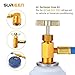 SURIEEN AC Charge Hose with Gauge, R134A Car AC Refrigerant Recharge Hose Kit, Come with R134A Piercing Can Tap 1/2”ACME Valve & R134A Quick Coupler Fits for Car Air Conditioning Refrigerant 250 PSI