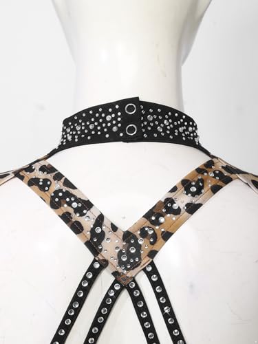 Unitard de gymnastique rythmique à découpage imprimé et dos bas